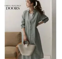 アーバンリサーチドアーズ シャツワンピース ロングリネン 長袖