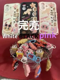 #Lovely ラブブ iPhone16 17用ソフトケース。ミニチャーム付