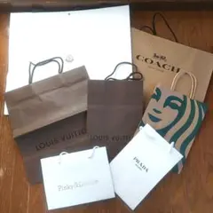 ブランド紙袋　ショップ袋　7枚セット　ショッパー　紙袋