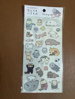 よこみぞゆりのなんでもいきもの クリアシール