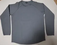 に*こ様 ワークマン ふんわりワッフルサーマル長袖クルーネック グレー Lサイズ