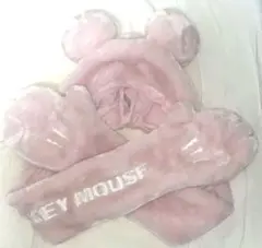 ディズニー　マフラーファンキャップ　ミニー　ピンク　ファンダーランド