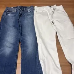 GAP ガールフレンドデニム　ブルーとホワイト　2枚セット　24インチ