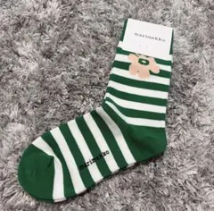 人気新品　marimekko ストライプ花柄ソックスのサムネイル