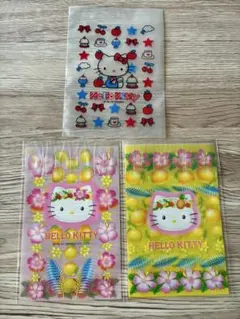 平成レトロ　ハローキティ トロピカルフルーツ　ハイビスカス　透明封筒　レア