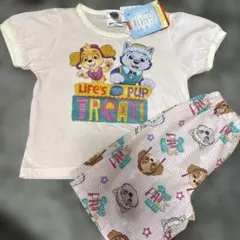 新品　タグ付　100 サガラ　スカイ　パウパト　半袖　パジャマ　セットアップ