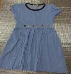 ファミリア　水色ワンピース（110）