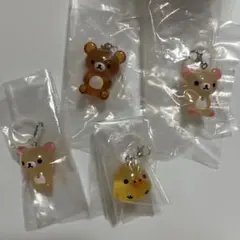 ガチャ リラックマ クリアマスコットチャーム めじるしアクセサリー　セミコンプ