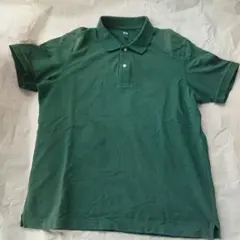 UNIQLO グリーン ポロシャツ XL ドライカノコ ユニクロ 濃緑