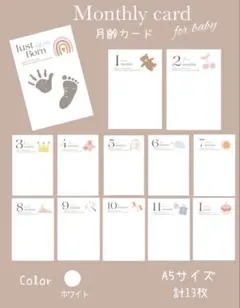 マンスリーカード 手形・足形