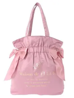 maison de fleur ダブルリボンバッグ　ピンク