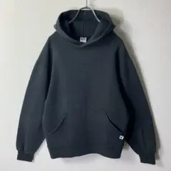 90s USA製 ラッセル パーカー S ブラック 50/50 akimbo
