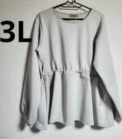 レディース　ブラウス　新品　大きいサイズ　ライトベージュ