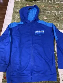 PUMA フルジップパーカー 150サイズ 青