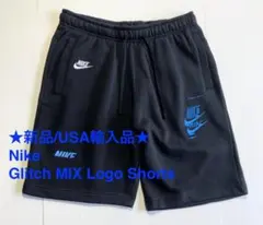 ★新品/USA輸入品/NIKE/Glitchロゴ刺繍スウェットショーツ/L★