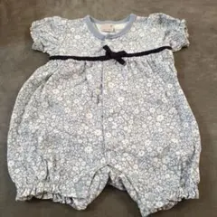 プティマイン 花柄ロンパース 80