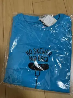 青色 NO SKEWER NO BBQ Tシャツのサムネイル