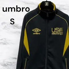 umbro アンブロ　古着　トラックジャケット　黒 S ロゴ刺繍　ジャージ