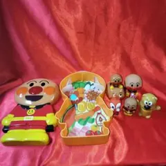 アンパンマンお弁当セットおもちゃの弁当箱のみ＆ソフビ・ミニフィフィギュア