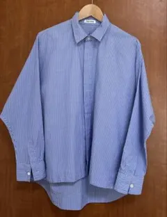 アーバンリサーチ✨FORK & SPOON✨リネン混　青白ストライプ長袖シャツ