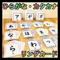 ひらがなカード あいうえお 知育玩具 保育教材 療育 五十音 モンテッソーリ