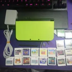 New 3DS LL ライムグリーン ⚠️ソフトは写真の中の1つ