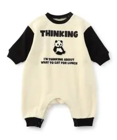 着用1回美品✨️BREEZE ブリーズ サガラワッペン カバーオール パンダ 70