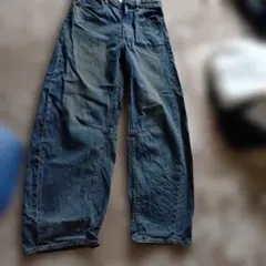 GUワイドレッグデニムパンツ新品未使用！