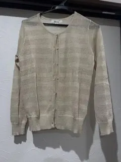 ラメ入りカーディガン　薄手