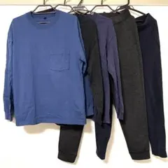 ユニクロ5点セット（長袖Tシャツ3枚、長ズボン2枚）