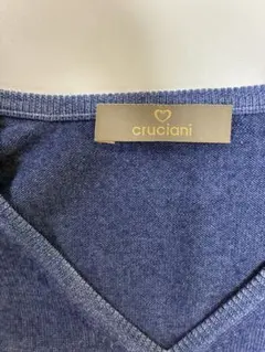 cruciani ニット セーター Vネック　オーシャンブルー52 L-XL
