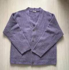 GU　パープル ボタン付きカーディガン