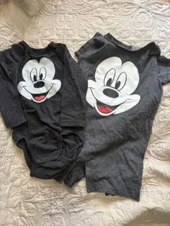 H&M ミッキーマウスロンパース Tシャツセット 6M-9M