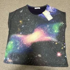 GW価格BARndoOR 宇宙柄 半袖Tシャツのサムネイル