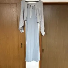 キャミワンピース ニットカーディガン付き