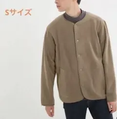 ノーカラー カーディガン