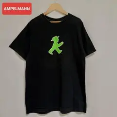 AMPELMANN ドイツ信号 両面プリント Tシャツ ブラック M