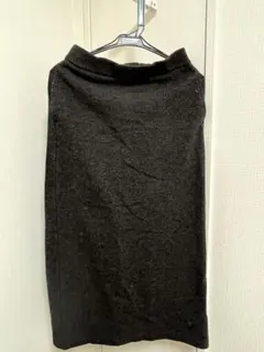 UNIQLO ユニクロ ダークグレー タイトスカート スリット入り