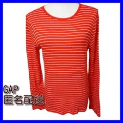 GAP 赤と白のストライプ 長袖Tシャツ