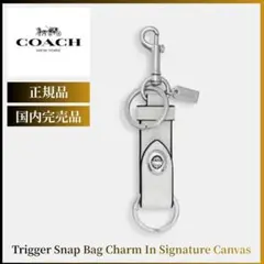 1点限り coach ループ キー シグネスチャー カラビナ Key レザー