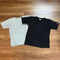 状態良好♪ チャンピオン Tシャツ 半袖 リバースウィーブ　ブラック&グレー ♪のサムネイル