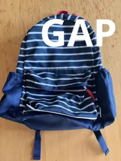 美品☆GAPボーダー柄 キッズ リュック ネイビー トリコロールカラーのサムネイル