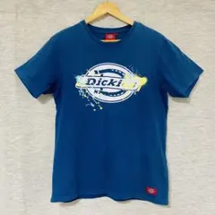 美品 Dickies ロゴ 半袖Tシャツ 青 175/96A L