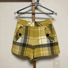 Burberry BLUE LABELチェック ショートパンツ イエロー 36
