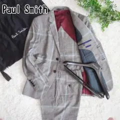 Paul Smith　グレー　スリーピース　ネクタイ/ハンガー付き チェック Paul Smith グレー スリーピース ネクタイ/ハンガー付き チェック