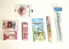 【平成レトロ】ファンシー文房具 7点セット 限定エルモ・ハローキティ・クーリア等