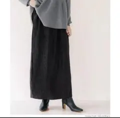 コカ プリーツ Iラインスカート ブラック タグ付き