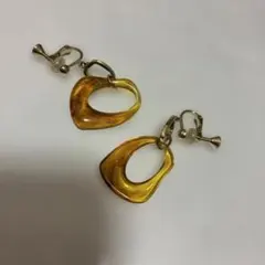 ベッコウ模様　フープ型 イヤリング