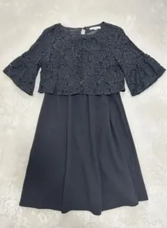 【LOVEMIC】黒 M マタニティワンピース セレモニー 冠婚葬祭 授乳服