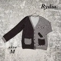 Rydia（M）カーディガン ワンポイントアップリケ ドット柄 ボーダー柄のサムネイル